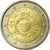 Włochy, 2 Euro, 10 ans de l'Euro, 2012, Rome, MS(65-70), Bimetaliczny, KM:350