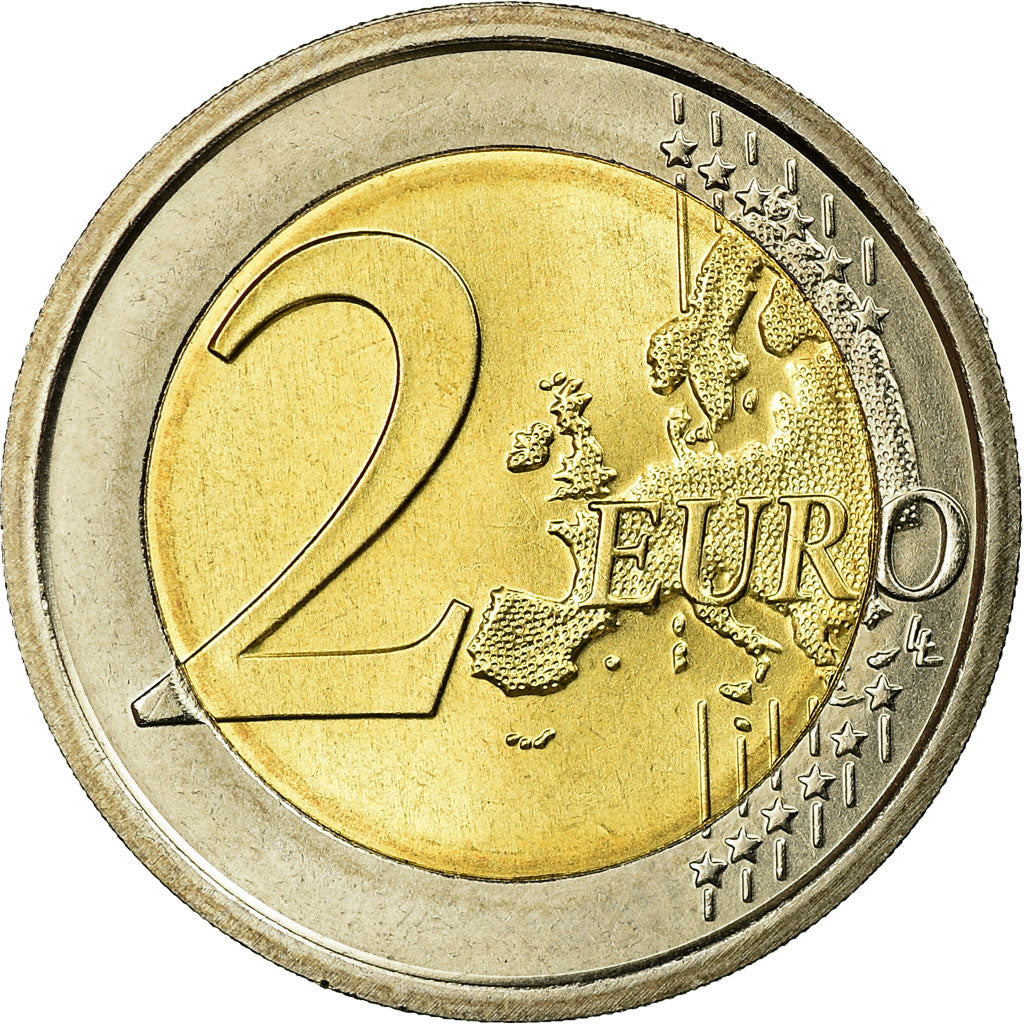 Włochy, 2 Euro, 10 ans de l'Euro, 2012, Rome, MS(65-70), Bimetaliczny, KM:350