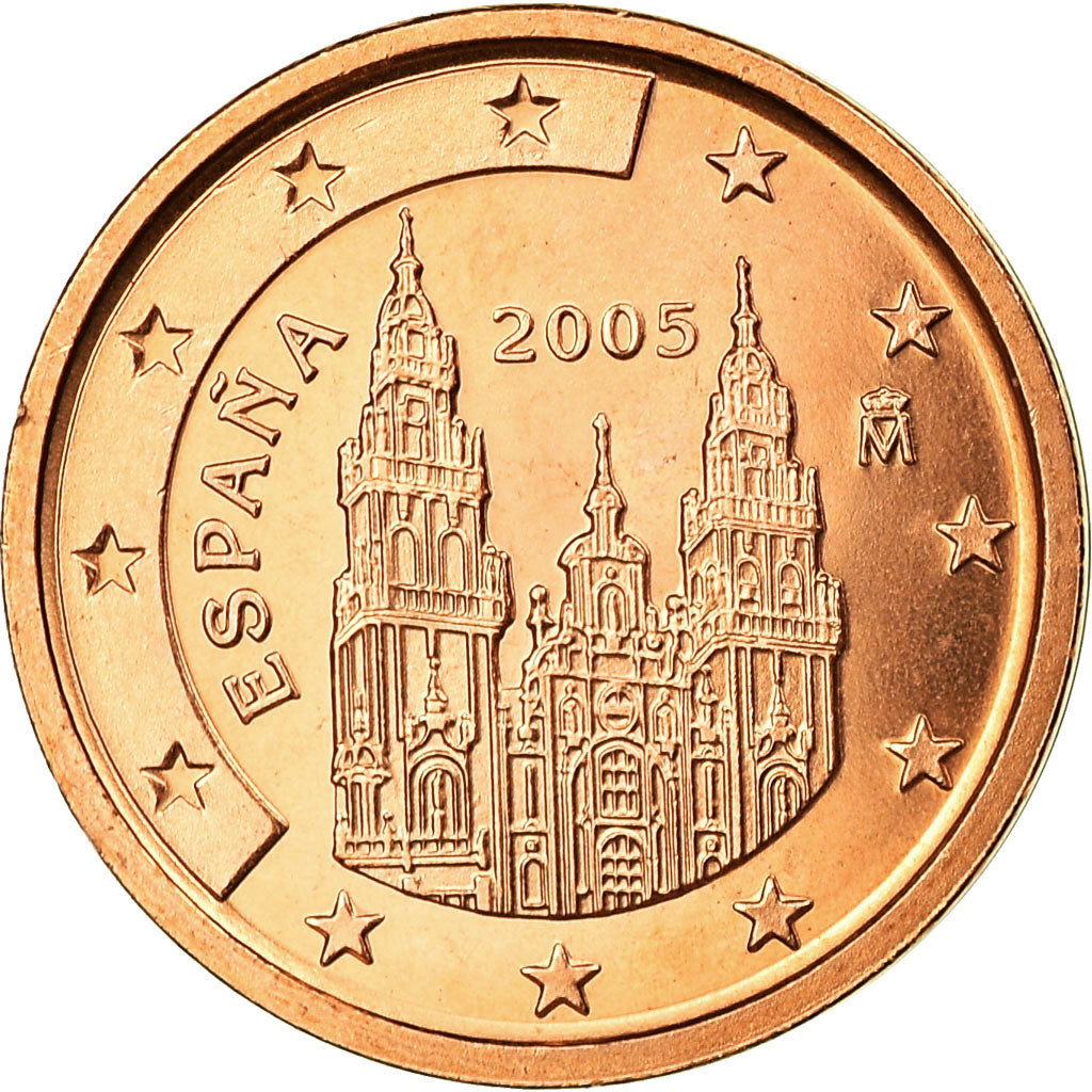 Spain, 2 Euro Cent, 2005, MS(65-70), Copper Plated Steel, KM:1041