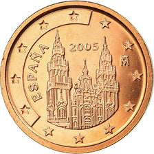 Spain, 2 Euro Cent, 2005, MS(65-70), Copper Plated Steel, KM:1041