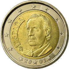 Spain, 2 Euro, 2001, MS(65-70), Bi-Metallic, KM:1047