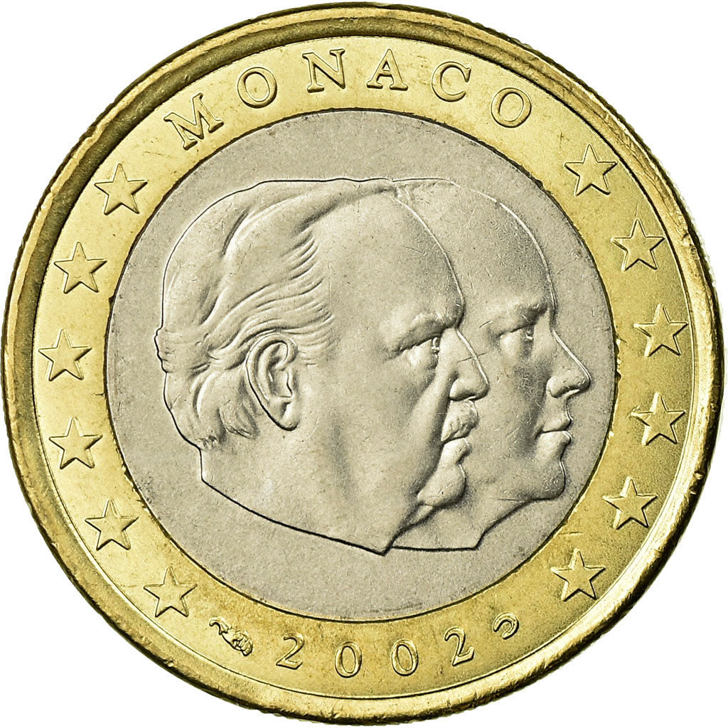 Monaco, Euro, 2002, UNZ, Bi-Metallic, KM:173
