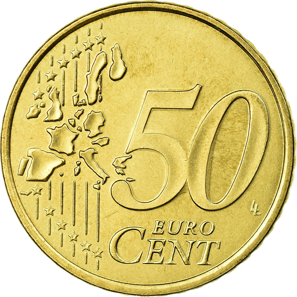 Monaco, 50 Euro Cent, 2002, SPL, Laiton, KM:172