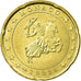 Monaco, 20 Euro Cent, 2002, Paris, MS(63), Mosiądz, KM:171