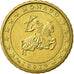 Mónaco, 10 Euro Cent, 2002, MS(63), Latão, KM:170