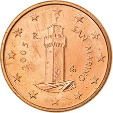San Marino, Euro Cent, 2005, MS(63), Copper Plated Steel, KM:440
