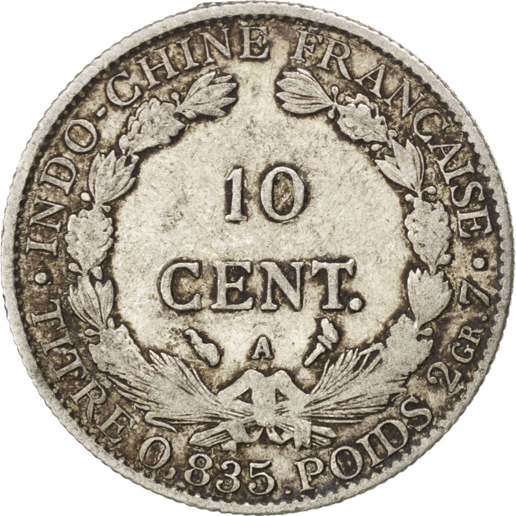 Monnaie, Indochine Française, 10 Cents, 1914, Paris, TB, Argent, KM:9