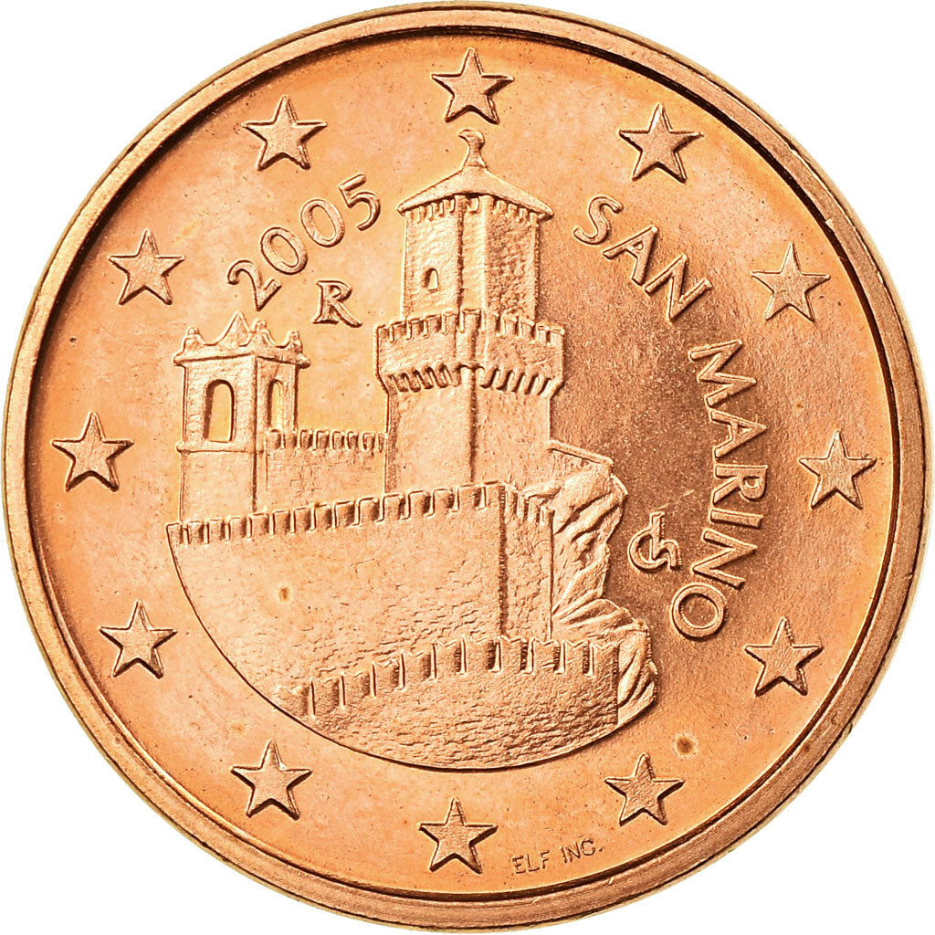 San Marino, 5 Euro Cent, 2005, MS(65-70), Copper Plated Steel, KM:442