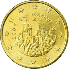San Marino, 50 Euro Cent, 2005, MS(65-70), Brass, KM:445
