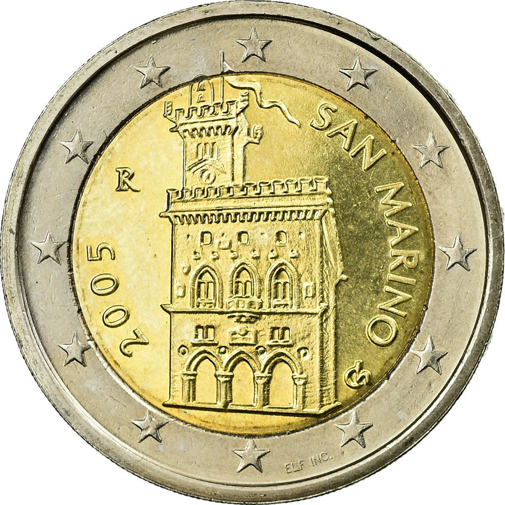 San Marino, 2 Euro, 2005, MS(65-70), Bi-Metallic, KM:447