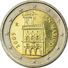 San Marino, 2 Euro, 2005, MS(65-70), Bi-Metallic, KM:447