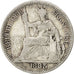 FRENCH INDO-CHINA, 10 Cents, 1885, Paris, KM #2, VG(8-10), Silver, Lecompte...