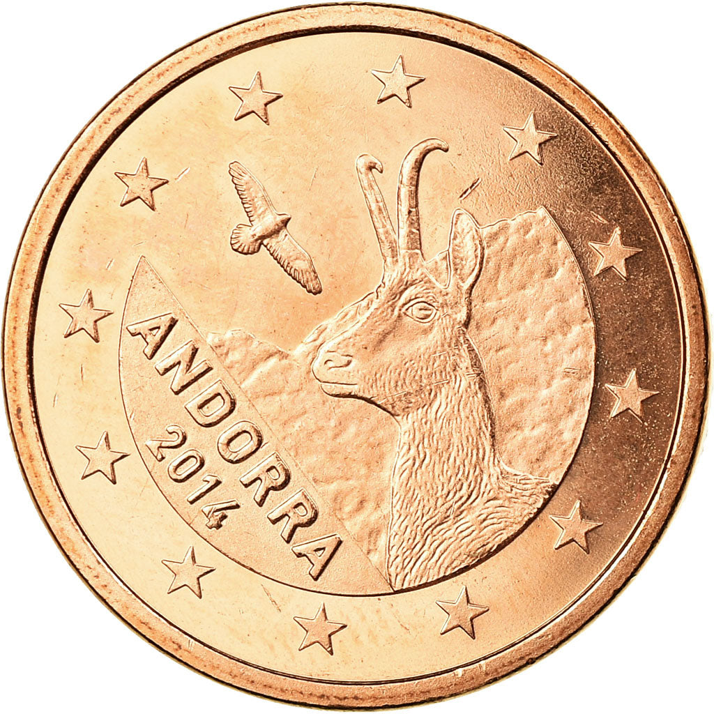 Andorra, 5 Euro Cent, 2014, MS(65-70), Copper Plated Steel
