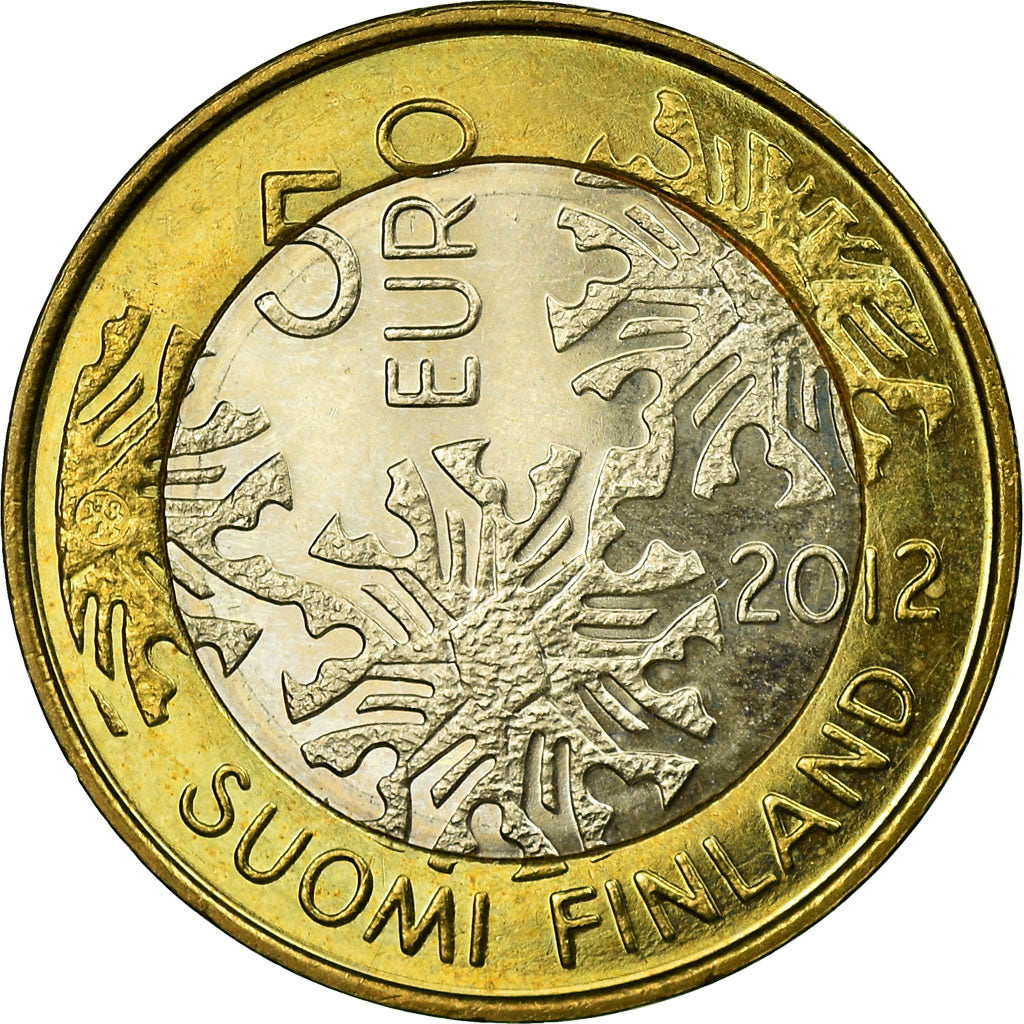 Finland, 5 Euro, Flore, 2012, AU(55-58), Bi-Metallic, KM:184