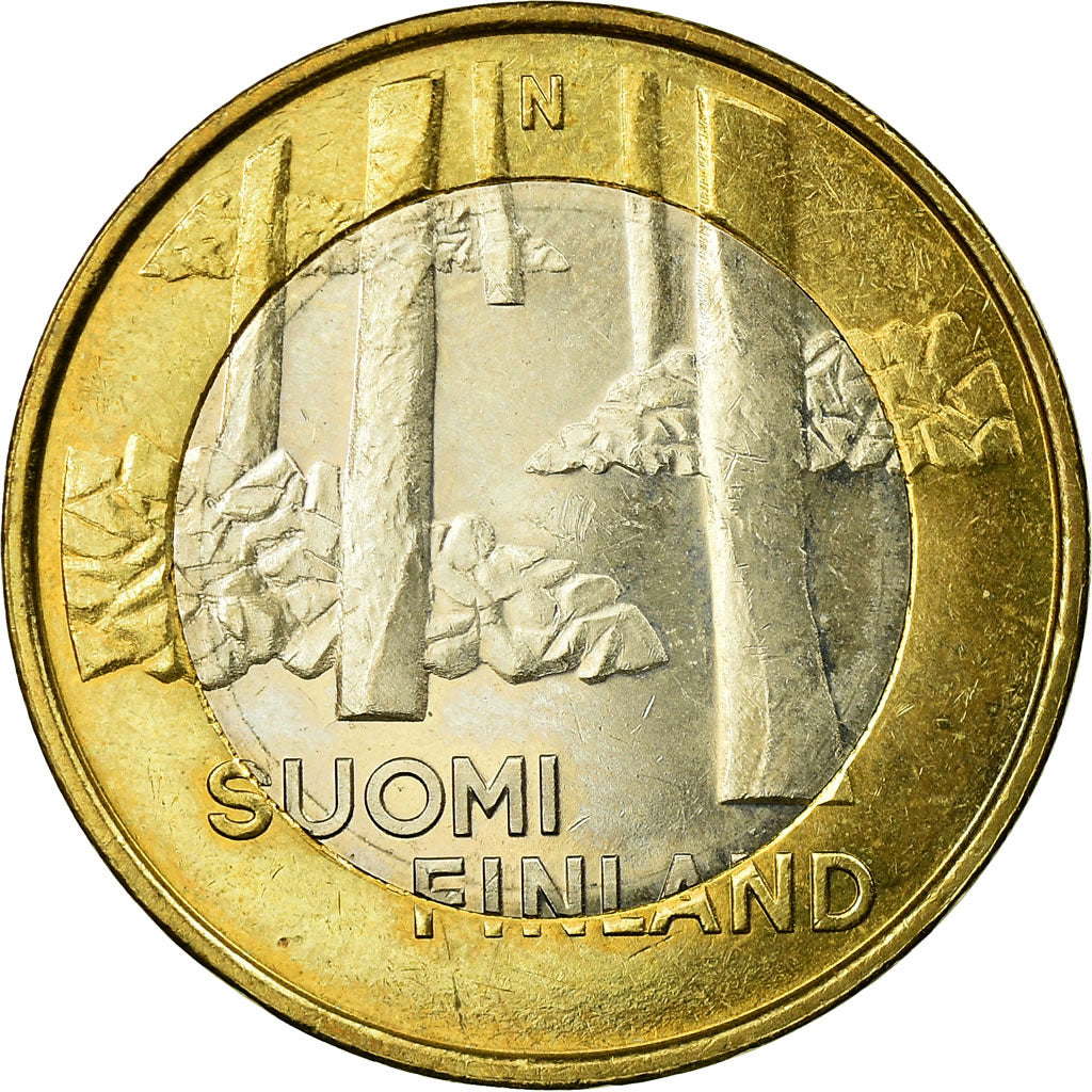 Finlandia, 5 Euro, Satakunta, Sammallahdenkmäki, 2013, SPL-, Bi-metallico