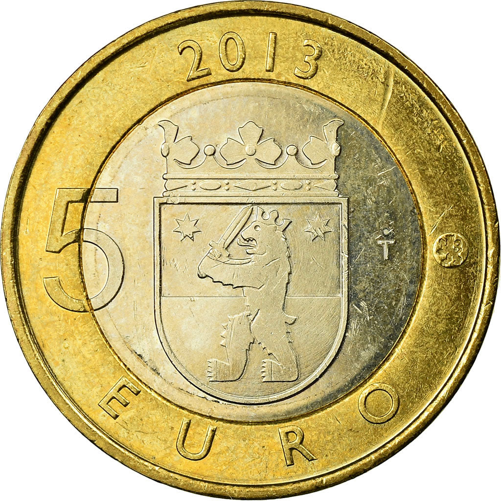 Finlandia, 5 Euro, Satakunta, Sammallahdenkmäki, 2013, SPL-, Bi-metallico