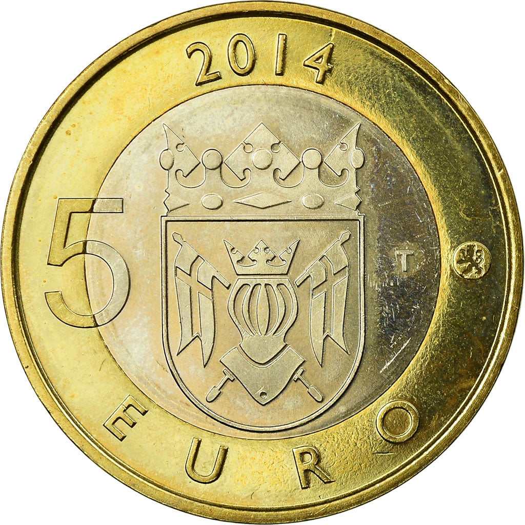 Finland, 5 Euro, Finland Proper, 2014, AU(55-58), Bi-Metallic, KM:210