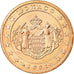 Monaco, 2 Euro Cent, 2001, MS(63), Copper Plated Steel, KM:168
