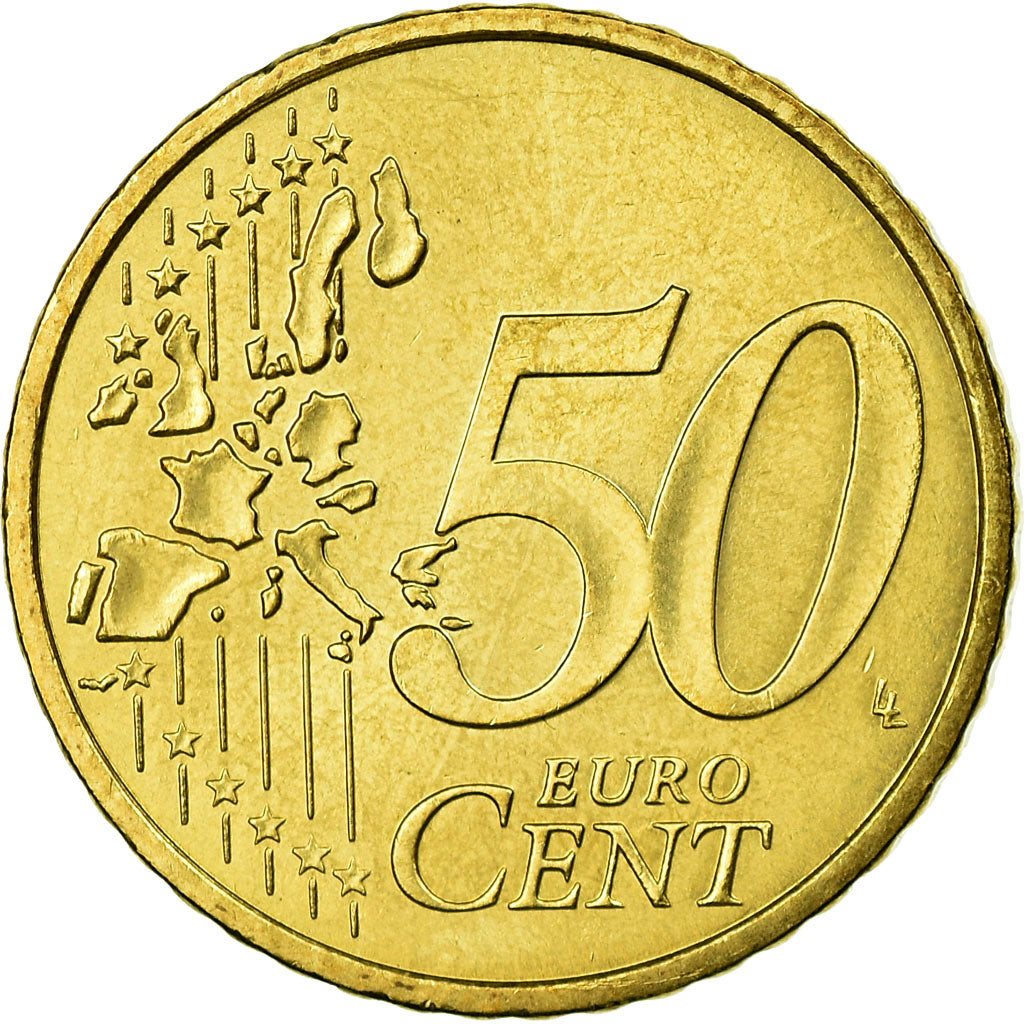 Monaco, 50 Euro Cent, 2003, AU(55-58), Brass, KM:172