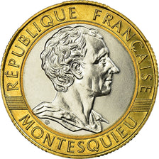 Moneta, Francja, Montesquieu, 10 Francs, 1989, Paris, MS(63), Bimetaliczny
