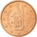 San Marino, 2 Euro Cent, 2004, UNC-, Copper Plated Steel, KM:441