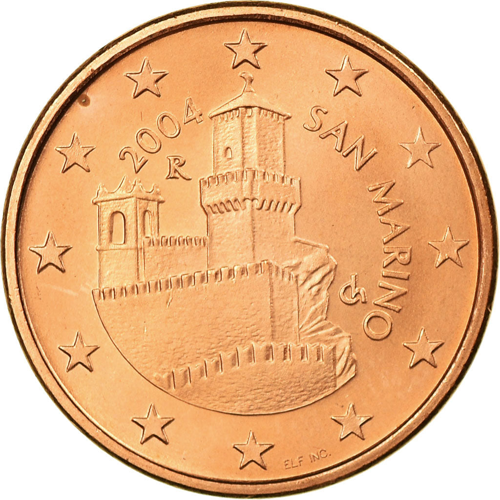San Marino, 5 Euro Cent, 2004, FDC, Acciaio placcato rame, KM:442