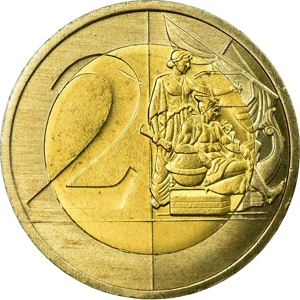 Gibraltar, Fantasy euro patterns, 2 Euro, 2004, MS(65-70), Bi-Metallic