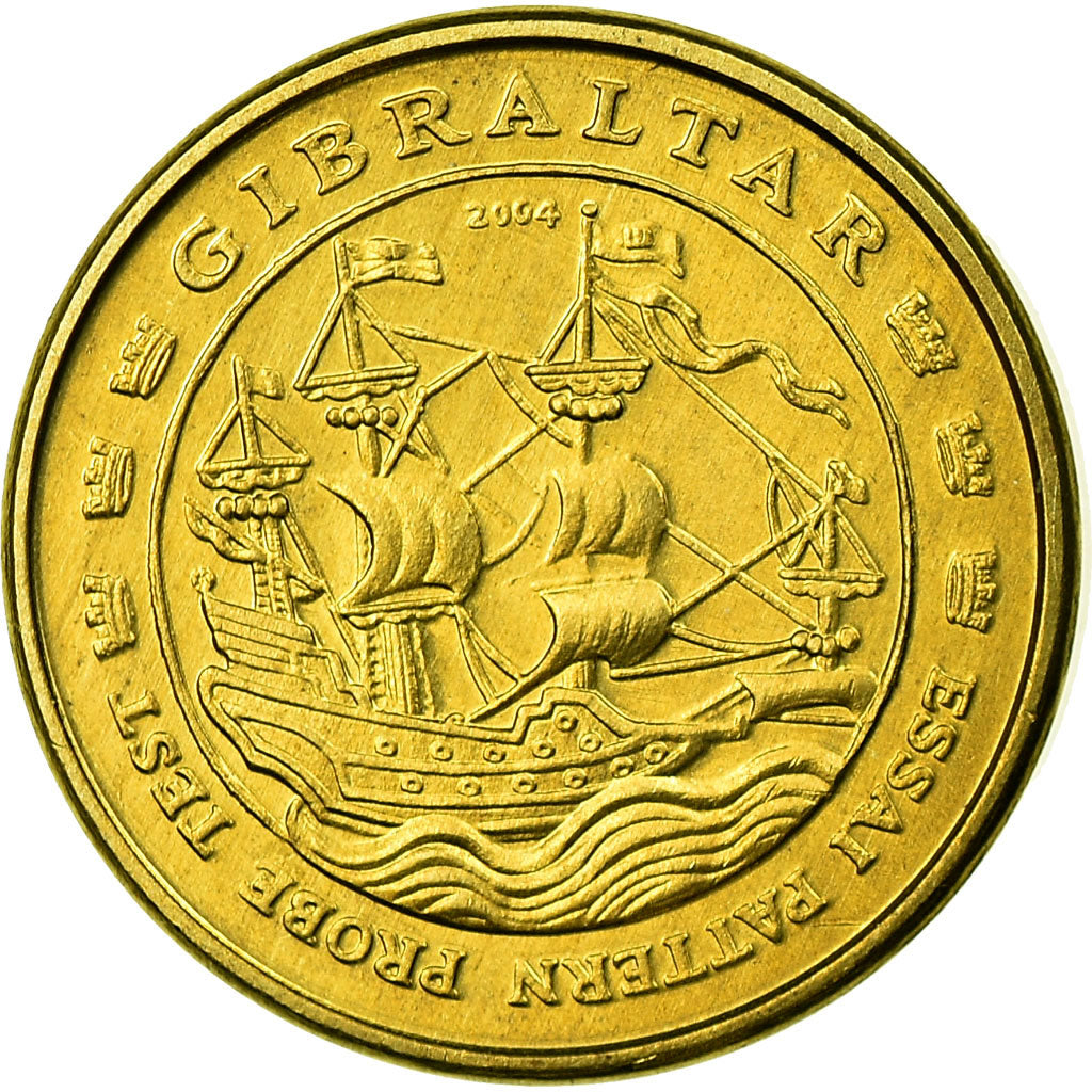 Gibraltar, Fantasy euro patterns, 10 Euro Cent, 2004, FDC, Latón