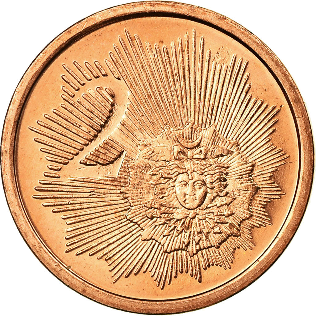 Gibraltar, Fantasy euro patterns, 2 Euro Cent, 2004, FDC, Copper Plated Steel