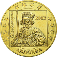 Andorra, Fantasy euro patterns, 5 Euro, 2003, MS(65-70), Brass, KM:Pn9