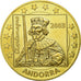 Andorra, Fantasy euro patterns, 5 Euro, 2003, MS(65-70), Brass, KM:Pn9