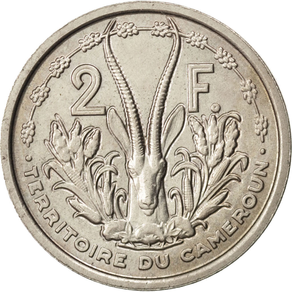 Coin, Cameroon, 2 Francs, 1948, Paris, MS(65-70), Copper-nickel, KM:E6