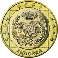 Andorra, Fantasy euro patterns, 1 Euro, 2003, MS(65-70), Bi-Metallic
