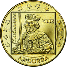 Andorra, Fantasy euro patterns, 50 Euro Cent, 2003, MS(65-70), Brass