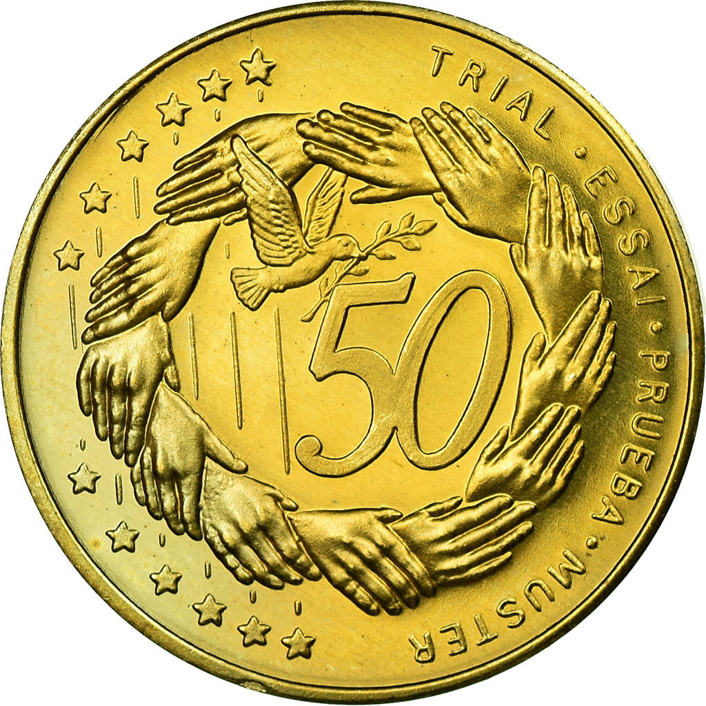 Andorra, Fantasy euro patterns, 50 Euro Cent, 2003, MS(65-70), Brass