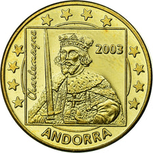 Andorra, Fantasy euro patterns, 10 Euro Cent, 2003, MS(65-70), Brass