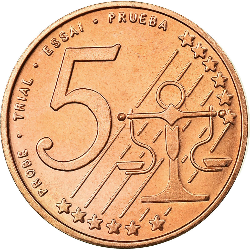 Andorra, Fantasy euro patterns, 5 Euro Cent, 2003, MS(65-70), Copper Plated