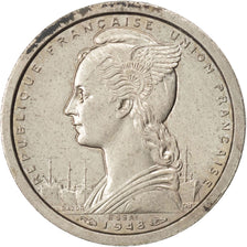 CAMEROON, Franc, 1948, Paris, KM #E5, AU(55-58), Copper-Nickel, Lecompte #18,...