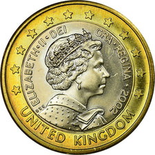 United Kingdom , Fantasy euro patterns, Euro, 2002, MS(63), Bi-Metallic
