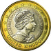 United Kingdom , Fantasy euro patterns, Euro, 2002, MS(63), Bi-Metallic