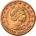 United Kingdom , Fantasy euro patterns, Euro Cent, 2002, MS(63), Copper Plated