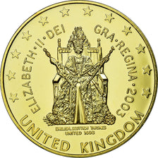 United Kingdom , Fantasy euro patterns, 5 Euro, 2003, MS(63), Brass