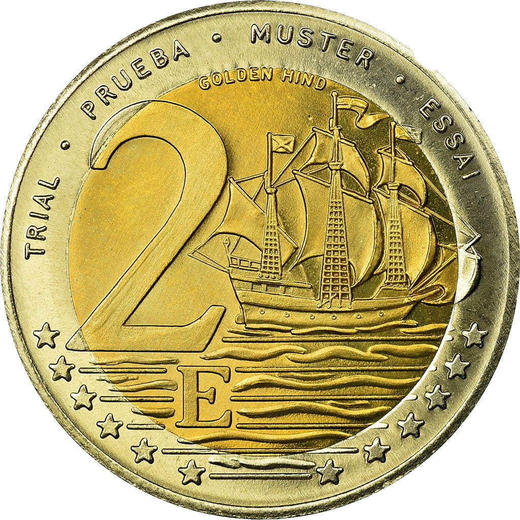 United Kingdom , Fantasy euro patterns, 2 Euro, 2003, MS(63), Bi-Metallic
