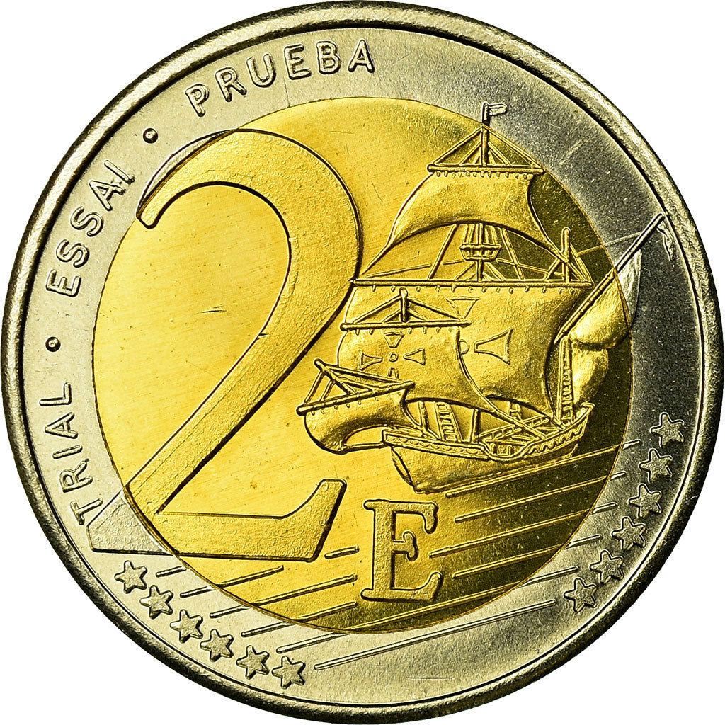 United Kingdom , Fantasy euro patterns, 2 Euro, 2003, MS(63), Bi-Metallic