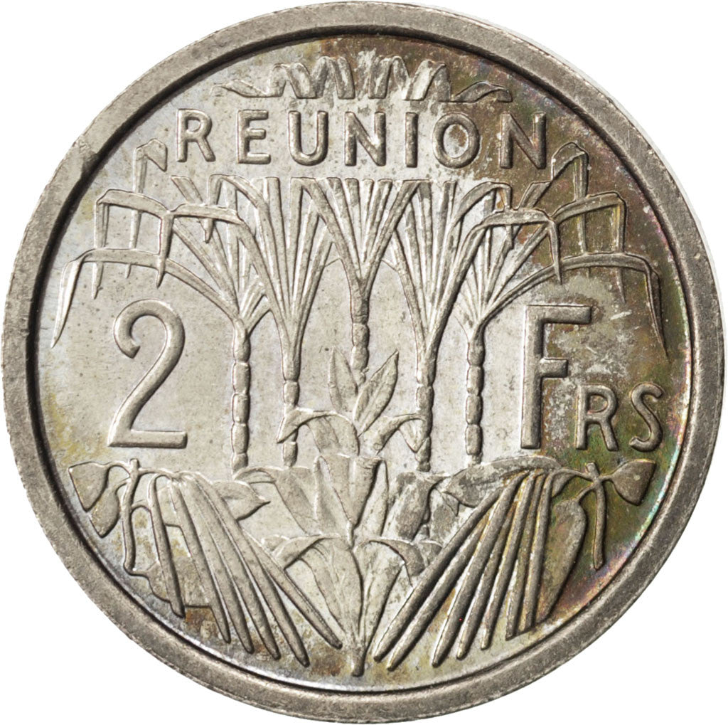 Coin, Réunion, 2 Francs, 1948, AU(55-58), Copper-nickel, KM:E4, Lecompte:61