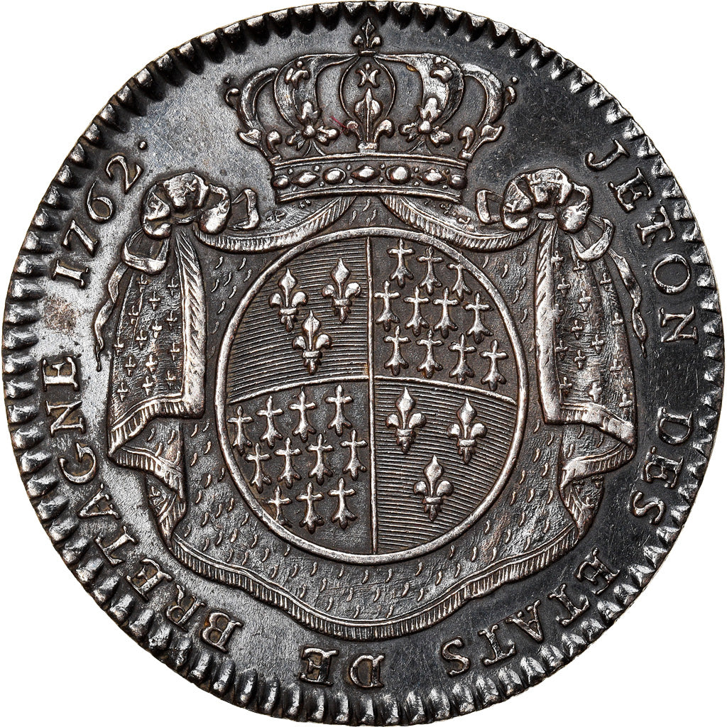 France, Token, Royal, Louis XV, États de Bretagne, Rennes, History, 1762
