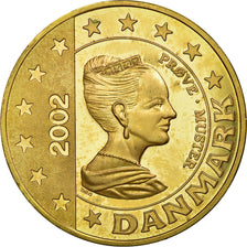 Dinamarca, Fantasy euro patterns, 5 Euro, 2002, EBC, Latón