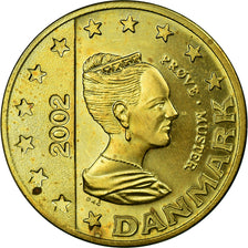 Denmark, Fantasy euro patterns, 50 Euro Cent, 2002, AU(55-58), Brass