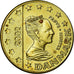 Dinamarca, Fantasy euro patterns, 10 Euro Cent, 2002, MS(63), Latão