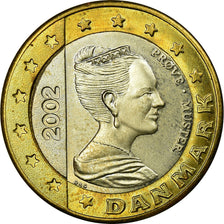 Denmark, Fantasy euro patterns, Euro, 2002, MS(63), Bi-Metallic